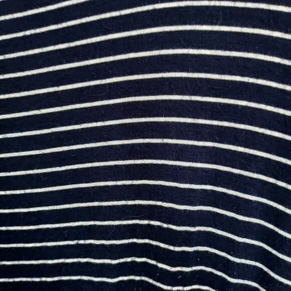 🔴3/$20 Daisy Navy White Striped Pants Romper Size L - Picture 7 of 13